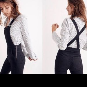 Madewell crossover skinny overalls